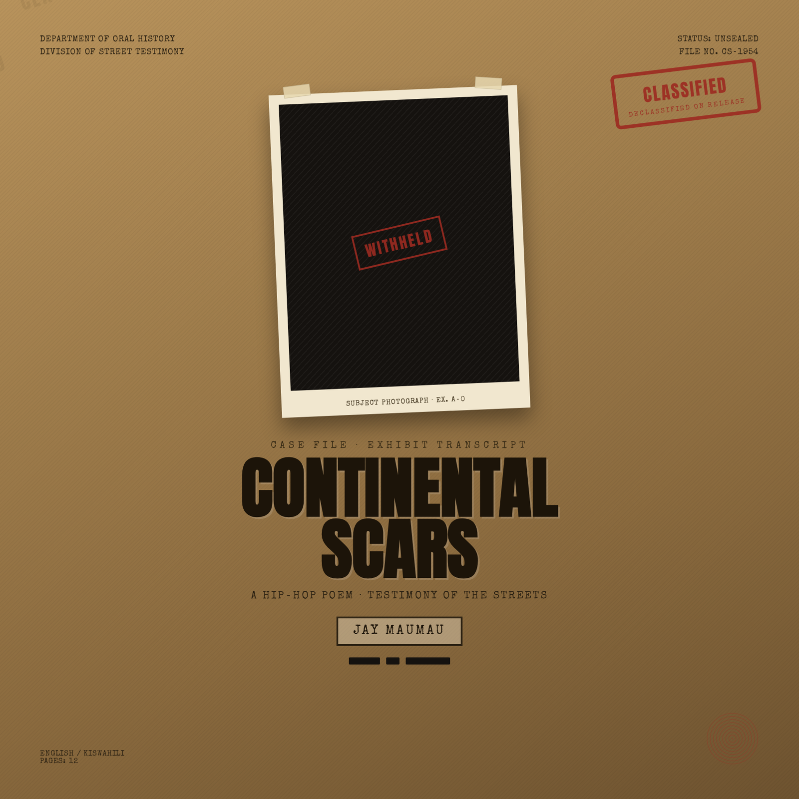 Continental Scars — A Hip-Hop Poem, album cover
