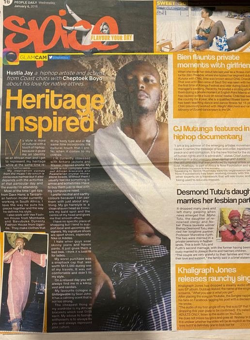 People Daily, 6 January 2016: Heritage Inspired
